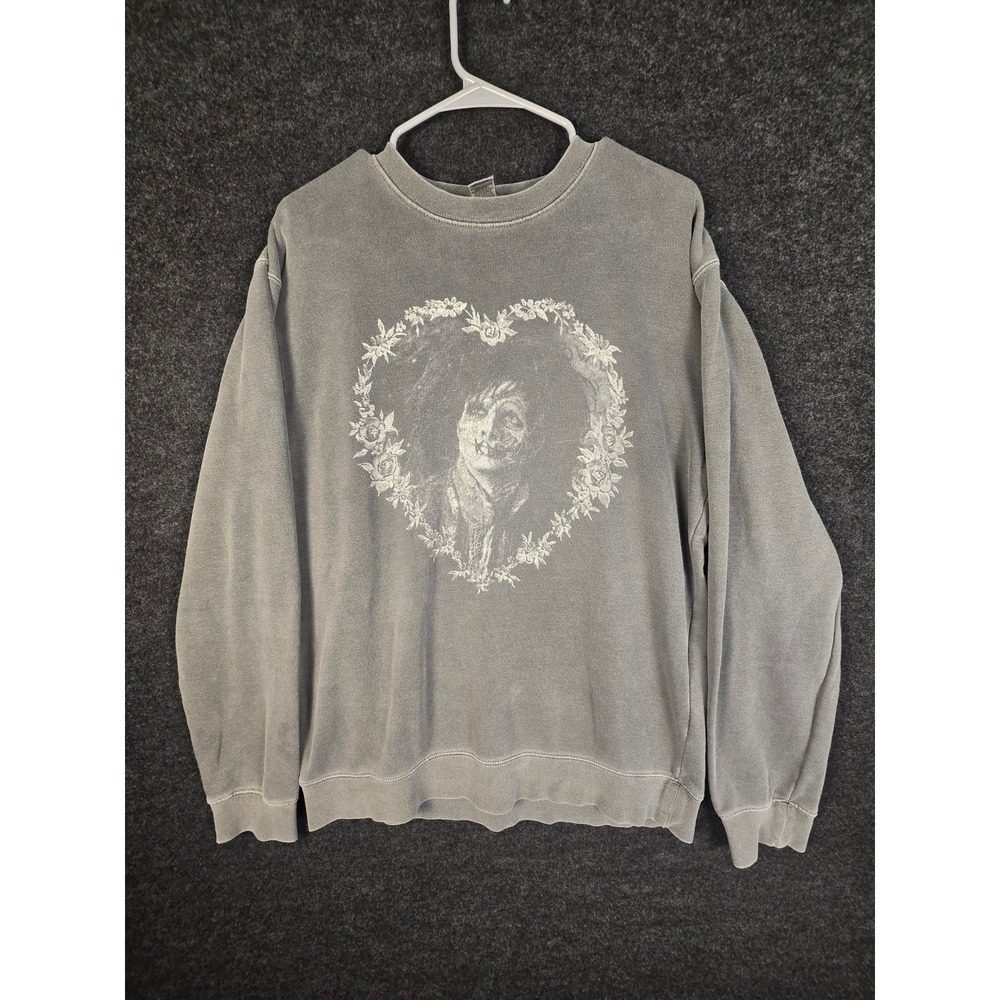 Hocus Pocus Billy Mens Gray Crewneck Sweatshirt Halloween Y2K Light Wash Size M